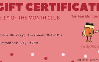 Jelly of the month gift certificate