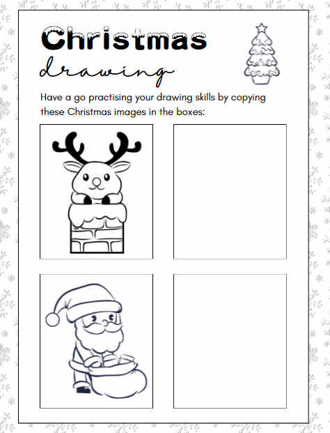 christmas drawing activity thumbnail