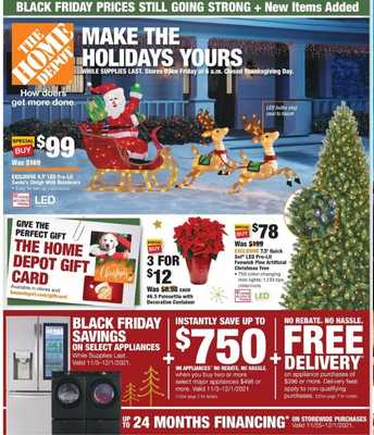 home depot 2021 holiday flyer page one thumbnail
