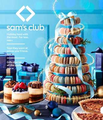 sams club holiday catalog front cover